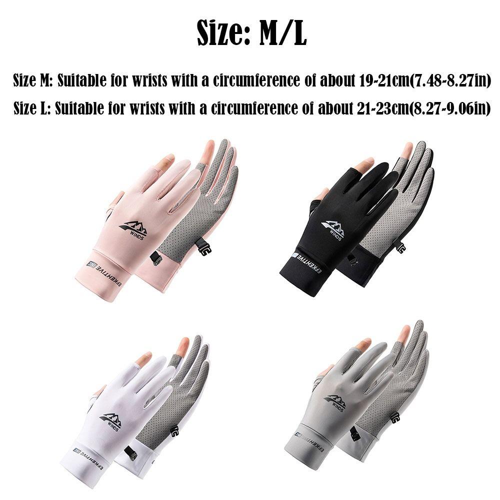Противоскользящие перчатки Ice Silk Солнцезащитные перчатки для велоспорта Модные перчатки для рыбалки Спортивные перчатки