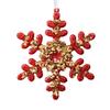 Glitter Sequined Christmas Ornament Red Snowflake/Butterfly/Star/Reindeer/Ballerina Hanging Decoration for Xmas Tree Doors Windows Walls Holiday Home