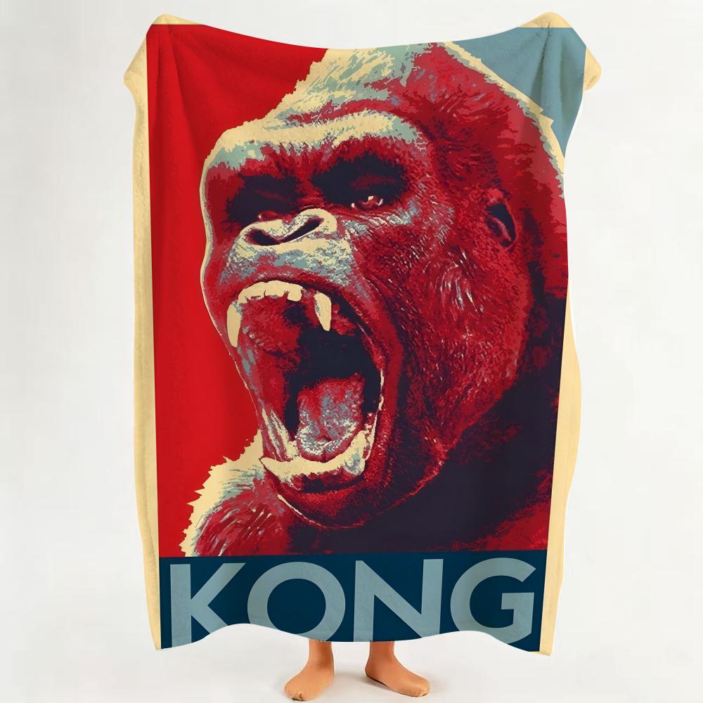 Movie K King K Kong Throw Flannel Throw Blanket Suitable for Sofa Living Room Bedroom