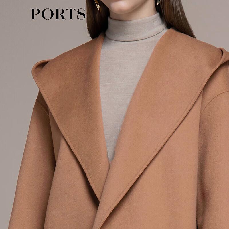 PORTS Women's Desert Sand Wool Blend Short Coat LM9C079LZF069