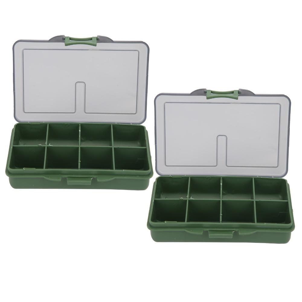 2PCS PP Fishing Tackle Box Mini Fishing Lure Box Durable Bait Storage Box Carp Fishing