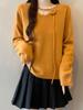 Korean V-Neck 3D Flower Long Sleeve Knit Sweater for Women - 2025 Autumn/Winter High-End Chic Style