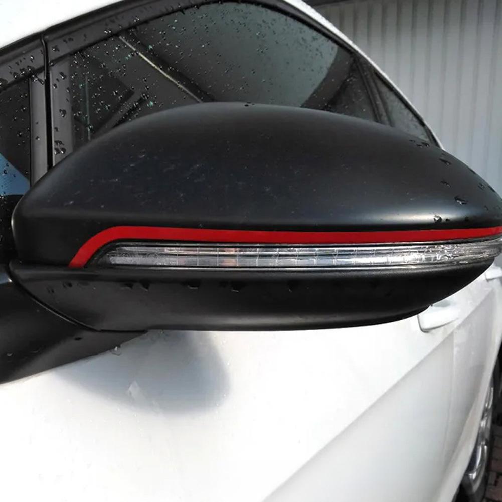 Car Side Mirror Decal Red Line Strip Sticker Mirror Cover Trim Look Adhesive Easy Installation For VW Golf 7 & 7.5 R-Line