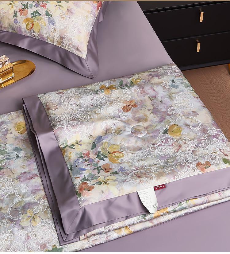 60S Lanjing Tencel 20% silk fiber washable air conditioner summer cool quilt - Drunken Linglong