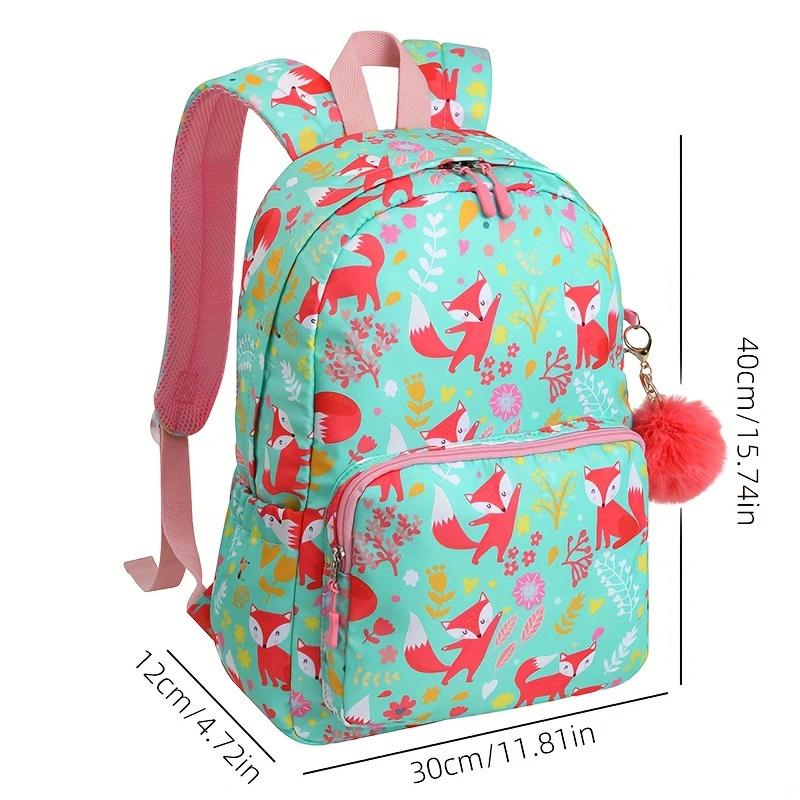 Милый рюкзак с принтом лисы и школьная сумка в корейском минималистском стиле большой вместимости для девочек и мальчиков-подростков