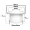 Indoor Exhaust Vent ABS Air Vent For Central HVAC System 100mm Size Decorative Vent Design For Airport Station