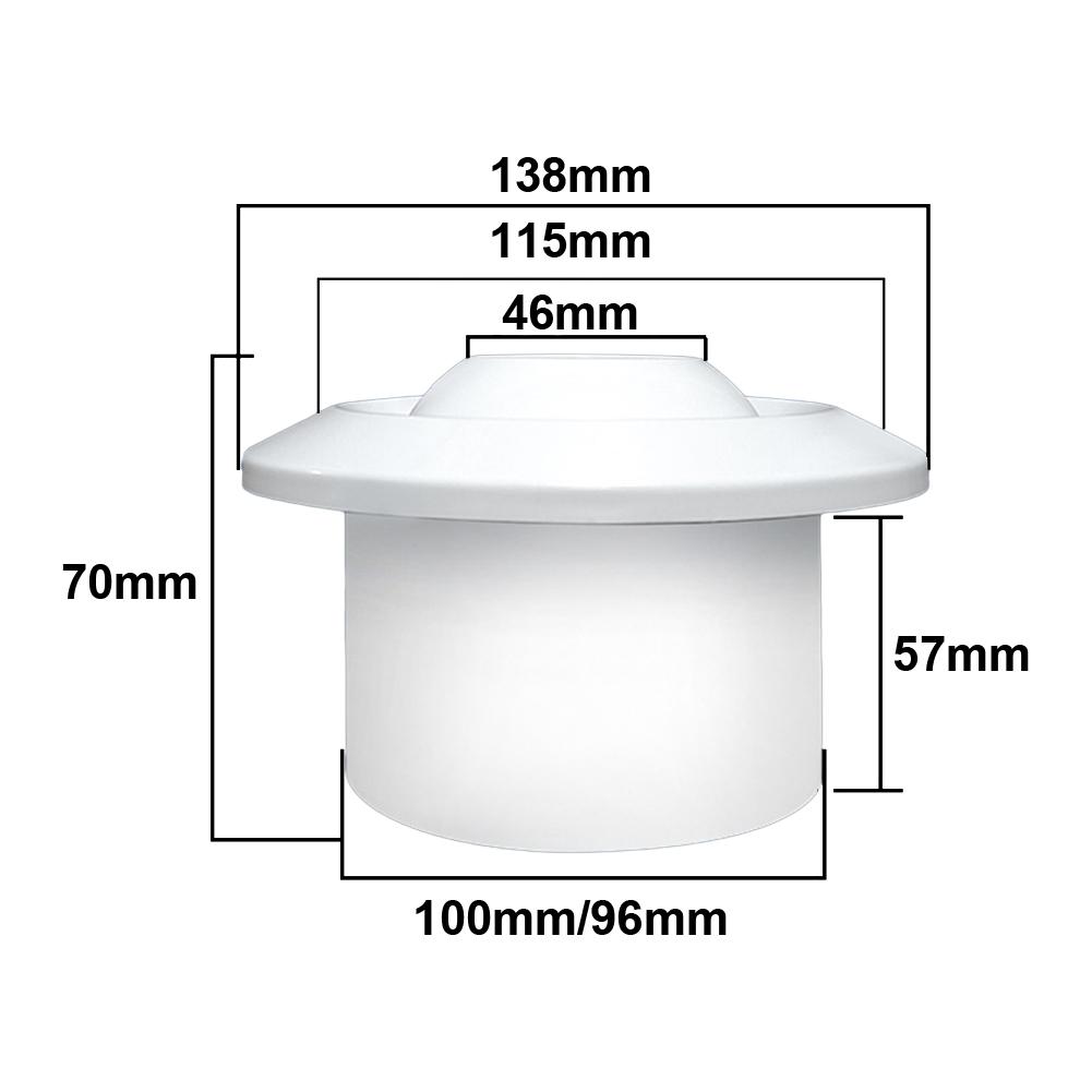 Indoor Exhaust Vent ABS Air Vent For Central HVAC System 100mm Size Decorative Vent Design For Airport Station