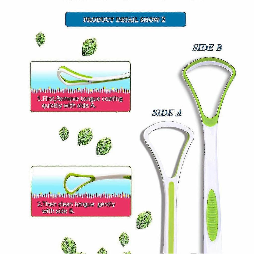 3-piece Tongue Scraper Cleaner, Oral Scraper, Advanced Cleaner Set, Bad Breath Treatment Tool, Effective Kit