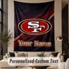 Custom Text Tapestry San Francisco 49ers Print Wall Tapestry Indoor Living Room Wall Decor