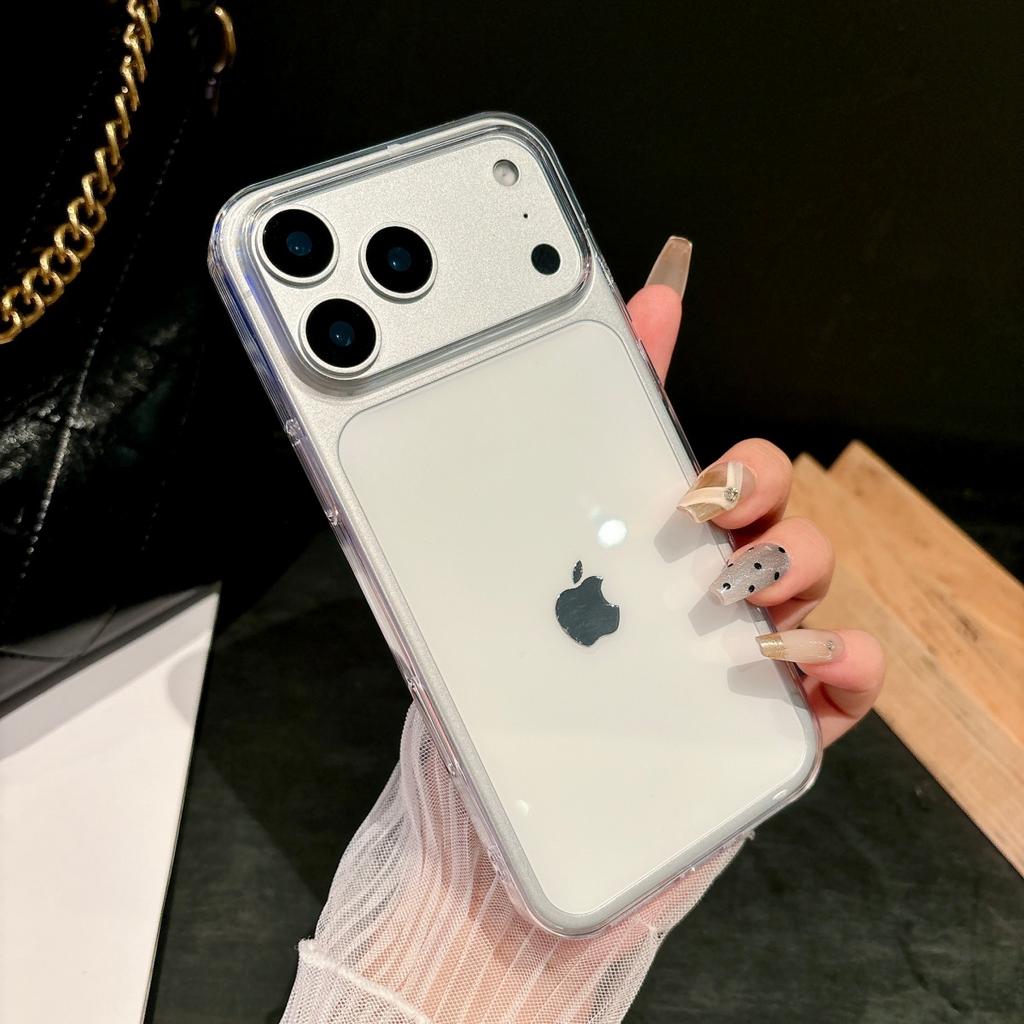 Ultra Thin HD Clear Hard PC Orange Color Phone Case For For Iphone 17 Pro Max Slim Transparent Solid Color Shockproof Armor Cover