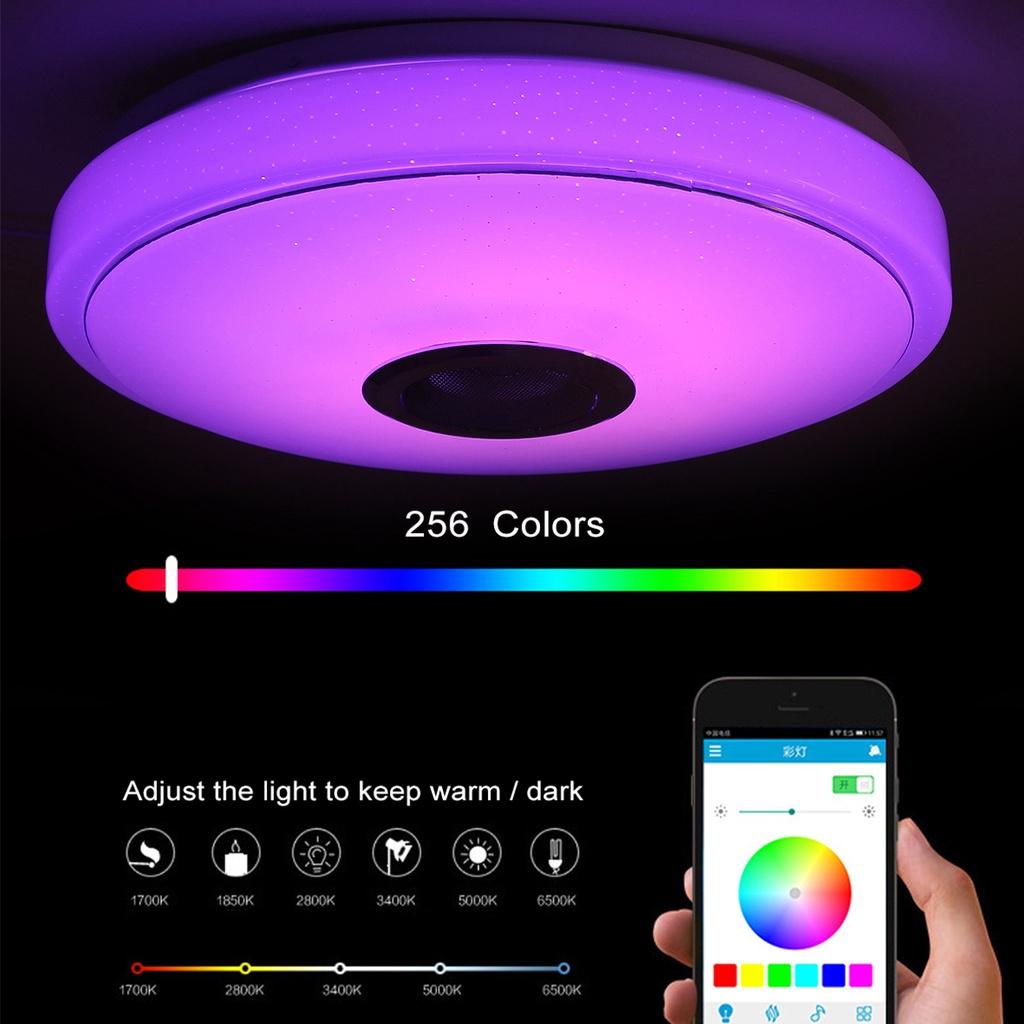 200 Вт Wi-Fi, современные светодиодные потолочные светильники RGB, домашнее освещение, приложение Bluetooth, музыкальный светильник, лампа для спальни, умная потолочная лампа + пульт дистанционного управления