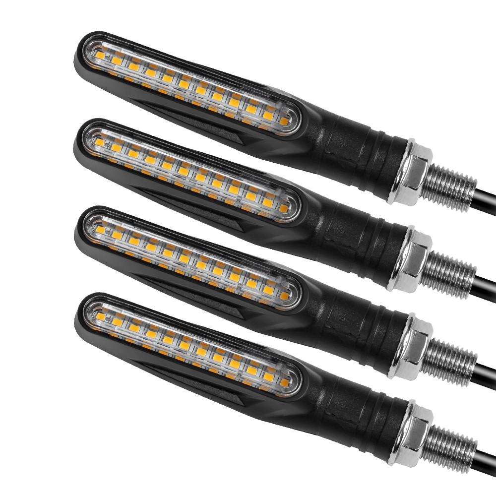 2/4 шт. Мотоциклетные поворотники Универсальные светодиодные поворотники для мотоцикла Дневные ходовые огни Водонепроницаемые 12V Мотоциклетные огни