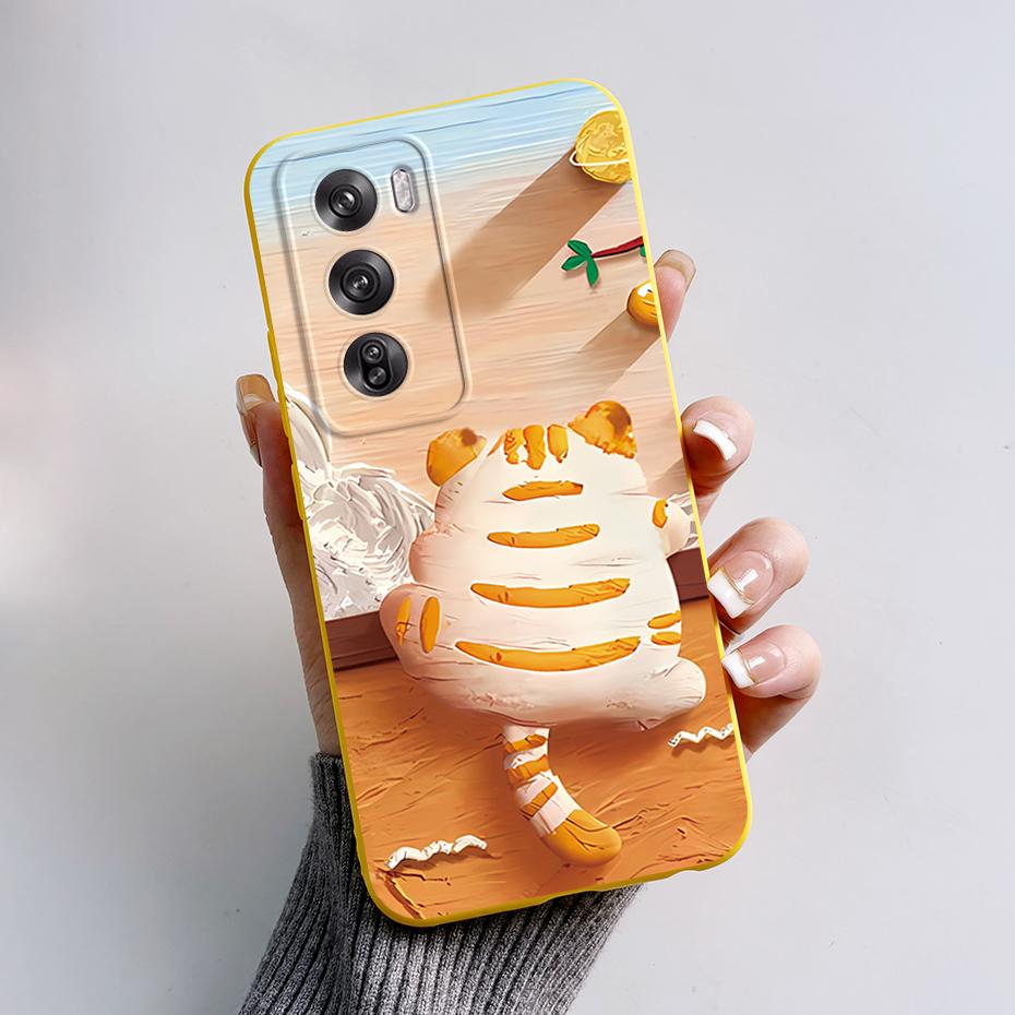 Чехол для OPPO Reno 12 Pro Милый Мультяшный Медведь Лягушка Задняя Крышка Матовый Силиконовый Мягкий Чехол для Телефона Для OPPO Reno 12 Reno12 Pro 5G Fundas