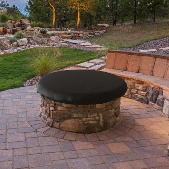 Чехол для костра Yousheng Outdoor, водонепроницаемый чехол из ткани Оксфорд, устойчивый к ультрафиолетовому излучению, со шнурком для круглых встроенных каменных кострищ