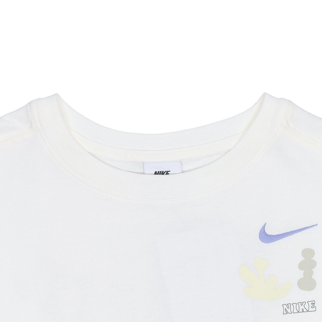 Nike American Retro Letter Print Round Neck Cotton Short Sleeve Drop Shoulder T-Shirt Women T-Shirts White DX6150-133