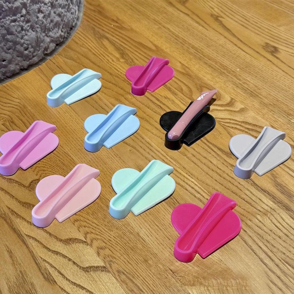 Silicone Heart Lipstick Holder: Universal Phone Back Sticker with 3M Adhesive