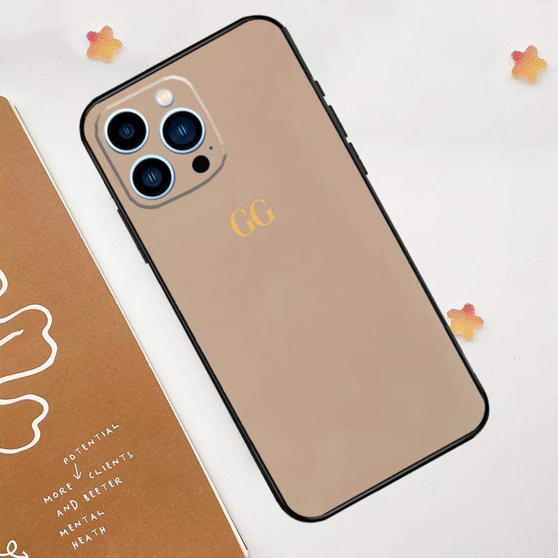 Персонализированный чехол с монограммой для iPhone 15 16 14 13 12 11 Pro Max Plus X XR XS 12 13 Mini Чехол Аксессуары