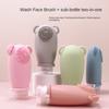 Cleaning Storage Travel Storage Bottle Face Washing with Brush Storage Bottle Cosmetic Shampoo Lotion Storage Bottle