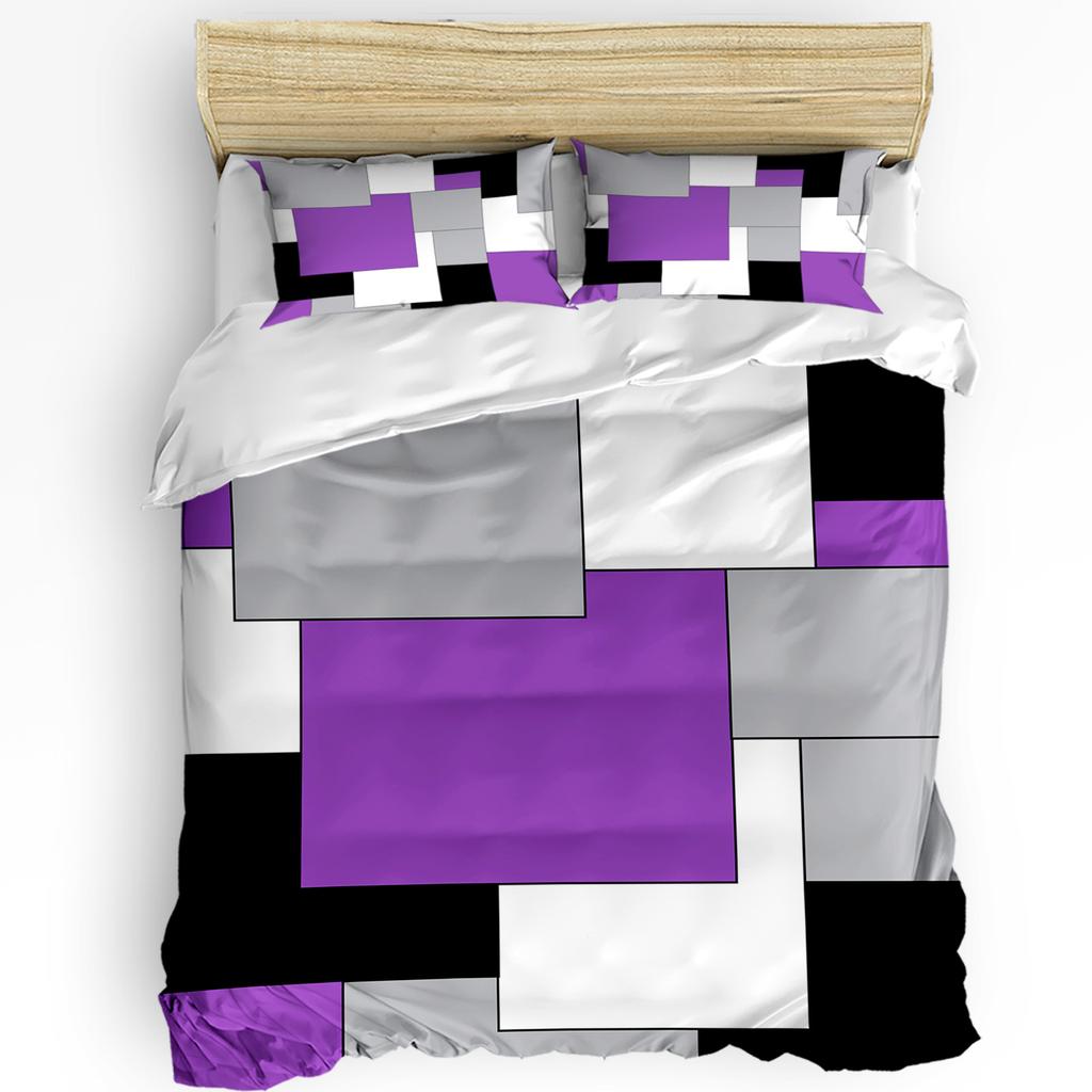 Желтый Серый Черный Лоскутное Абстрактное Искусство Средневековый Стиль Пододеяльник Наволочка Постельное Белье Пододеяльник Двуспальная Кровать Домашний Текстиль