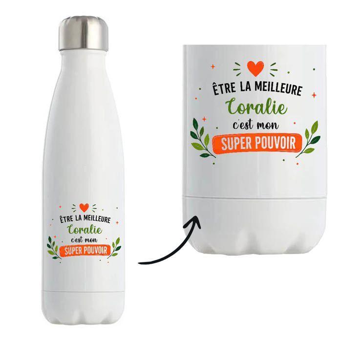 Gourde isotherme - PLANETEE - Personnalisée, imprimée en France - Double paroi inox - Chaud 12h/froid 24h - Sans BPA