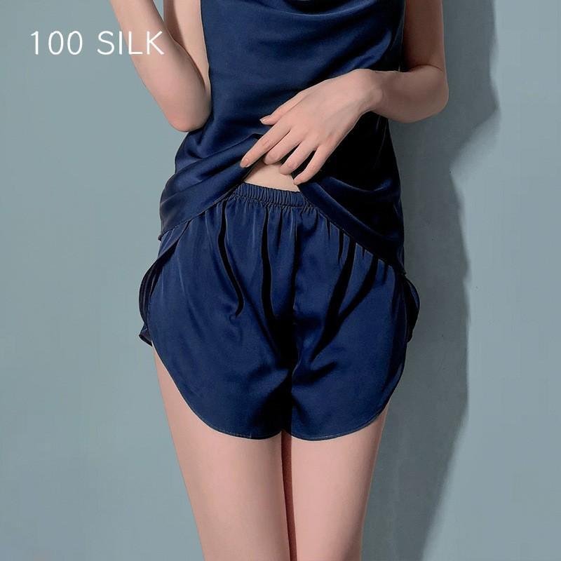16mm Pure Silk Shorts Women Lightweight Lounge Pants Casual Sleepwear Short