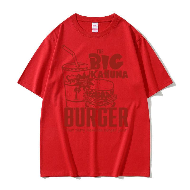 2026 Summer The Big Kahuna Burger Print Cotton TShirt Unisex Hip Hop Sport Casual Breathable Plus Size Loose Tops Y2k