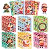 6 Photos/package of New Products Christmas Theme Stickers Puzzle Face Change Stickers Cartoon Cute Character Expression Conversion