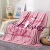 1PC Pink Panther Party Custom Name Patterned Flannel Blanket Suitable For All Seasons For Home Decor Warmth And Comfort Gifts Holiday Present