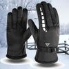 Men's Winter Triangle Cotton Warm Ski Motorcycle Riding Gloves with Plus Velvet, Thickened for Extra Warmth