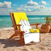 1pc Miffy4 Beach Towel, Comfortable and Thick, and Swimming/Bath/Picnic/Camping Towel, Suitable for Seaside Beaches