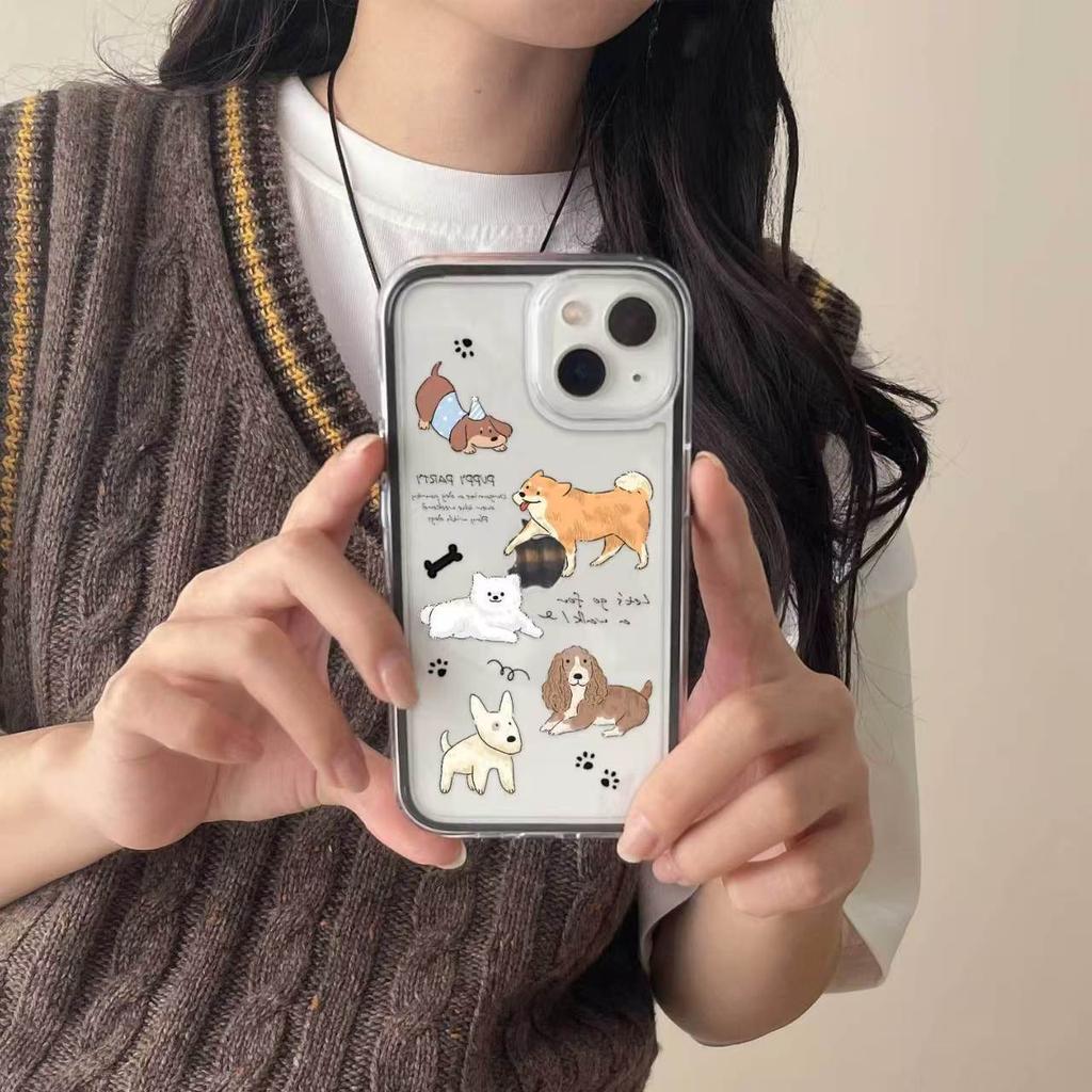 Пять щенков три-в-одном подходит для мобильного телефона Apple 16 15 iphone13PROMAX Huawei Xiaomi 14 чехол для мобильного телефона