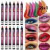 Pearlescent Eyeshadow Lipstick Pencil Waterproof Glitter Matte Makeup Pigment Silkworm Pen 2 In 1, 08 08, 1 Piece