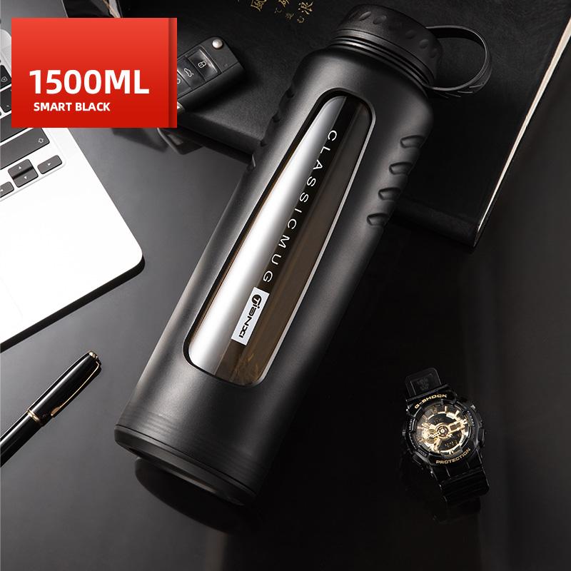 Стеклянная чашка для воды с защитой от капель, большая емкость, двухслойная изолированная чашка для воды, портативная термостойкая пузырьковая чашка для чая