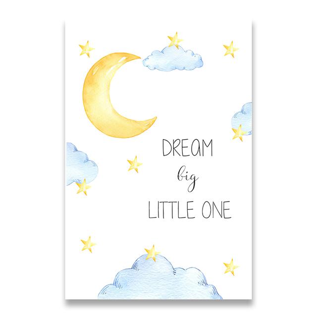 Настенная роспись для девочек, украшения для маленьких мальчиков, плакат для спальни, питомник слонов, печатное художественное оформление, живопись