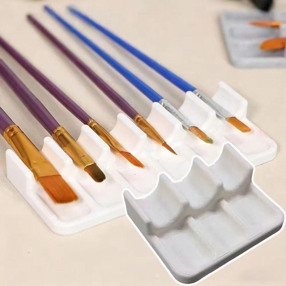 3D Printed Plastic Brush Holder Durable Rests Drip Tray Pad 3D Printing Holder Art Display