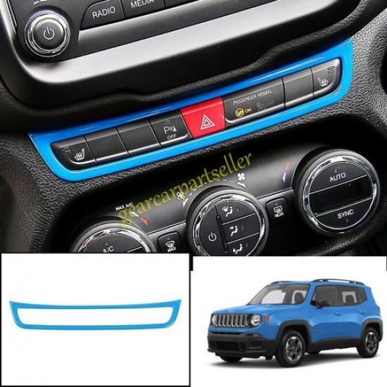 For Jeep Renegade 15 16 17 Light Blue Emergency Light Switch Panel Trim 1pcs