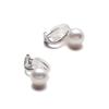 Luxury Domestic Pearl Earrings Grand Premium Pearls for Ceremonial Occasions Brand 3 Year Warranty [VOTRE COUTURE] Women's (8mm_White_Silver)
