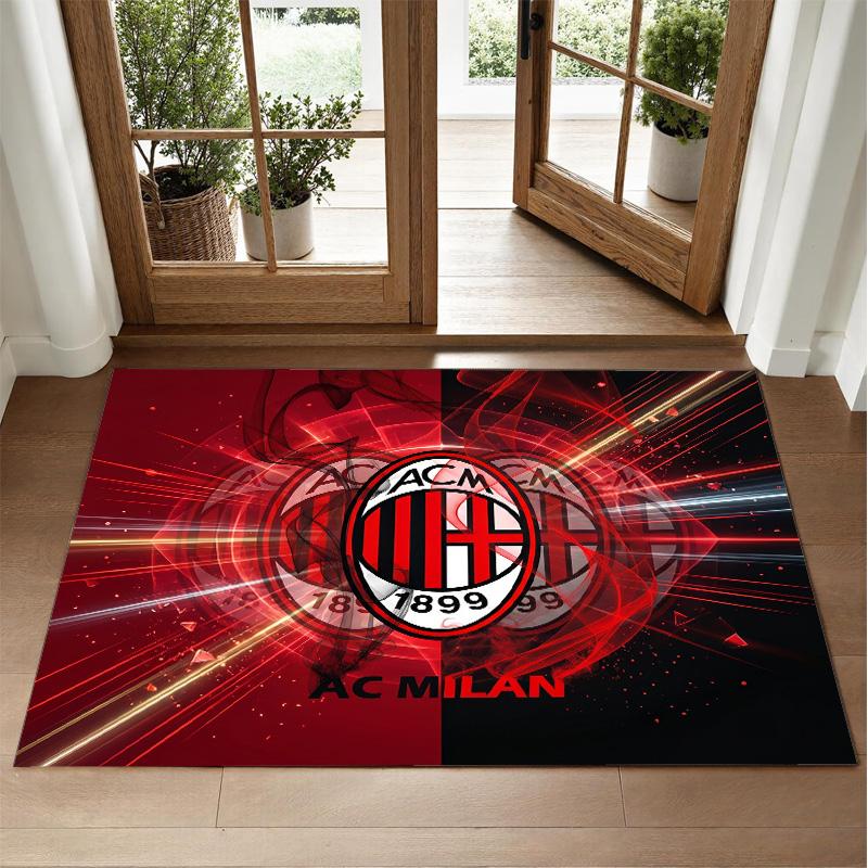 Ковер из хрустального велюра в дизайне AC Milan, мягкий декоративный коврик для прихожей спальни