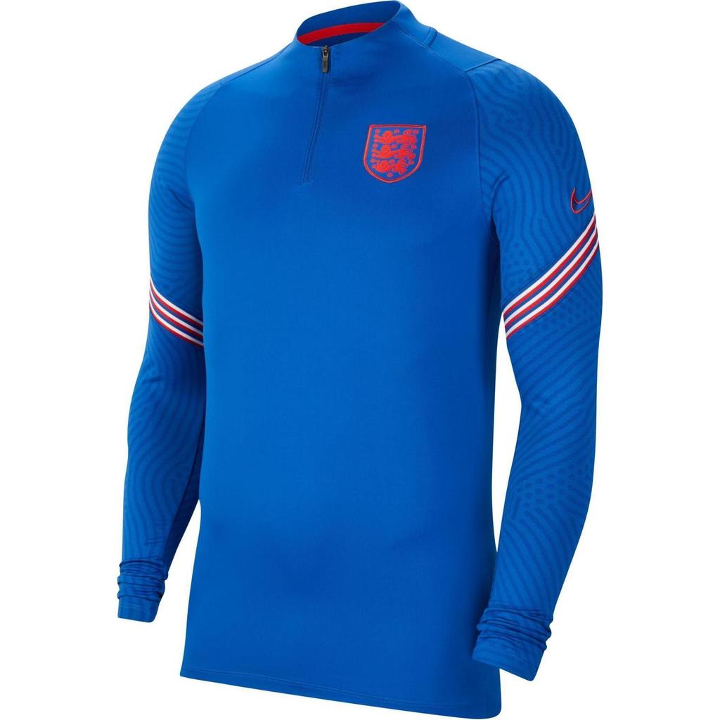 Nike England Training Striped Print Long Sleeve Retro Football Jersey 2022-23 Men Tops Royal-Blue CD2193-485