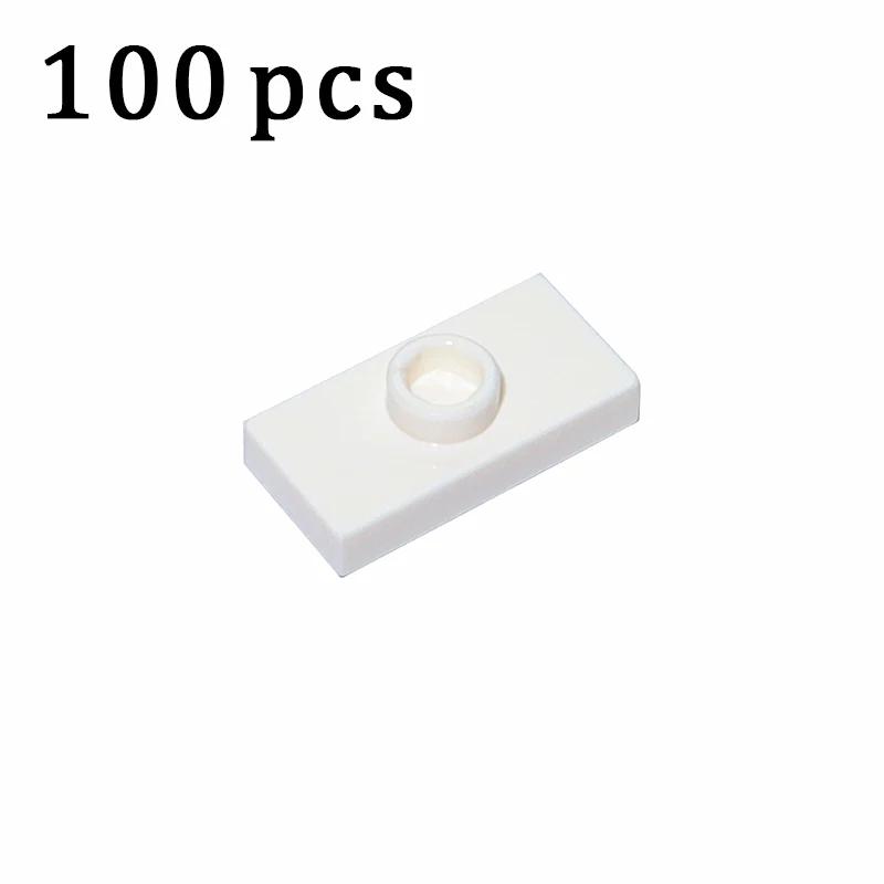 100 ШТ. 15573 3794 Пластина 1x2 с 1 шипом Детали Конструктора Части Сборки Частицы Совместимые с Changeover Креативные Кирпичики
