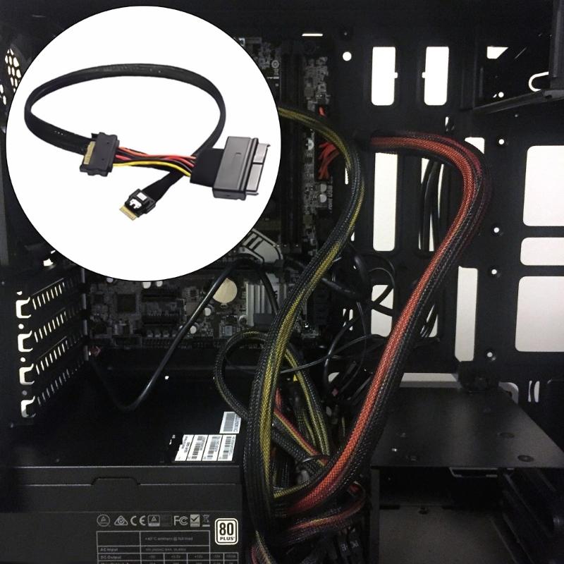 Кабель данных SFF-8654 4i Male на SFF8639 Поддерживает протокол PCIe NVMe с интерфейсами для SSD U2U3