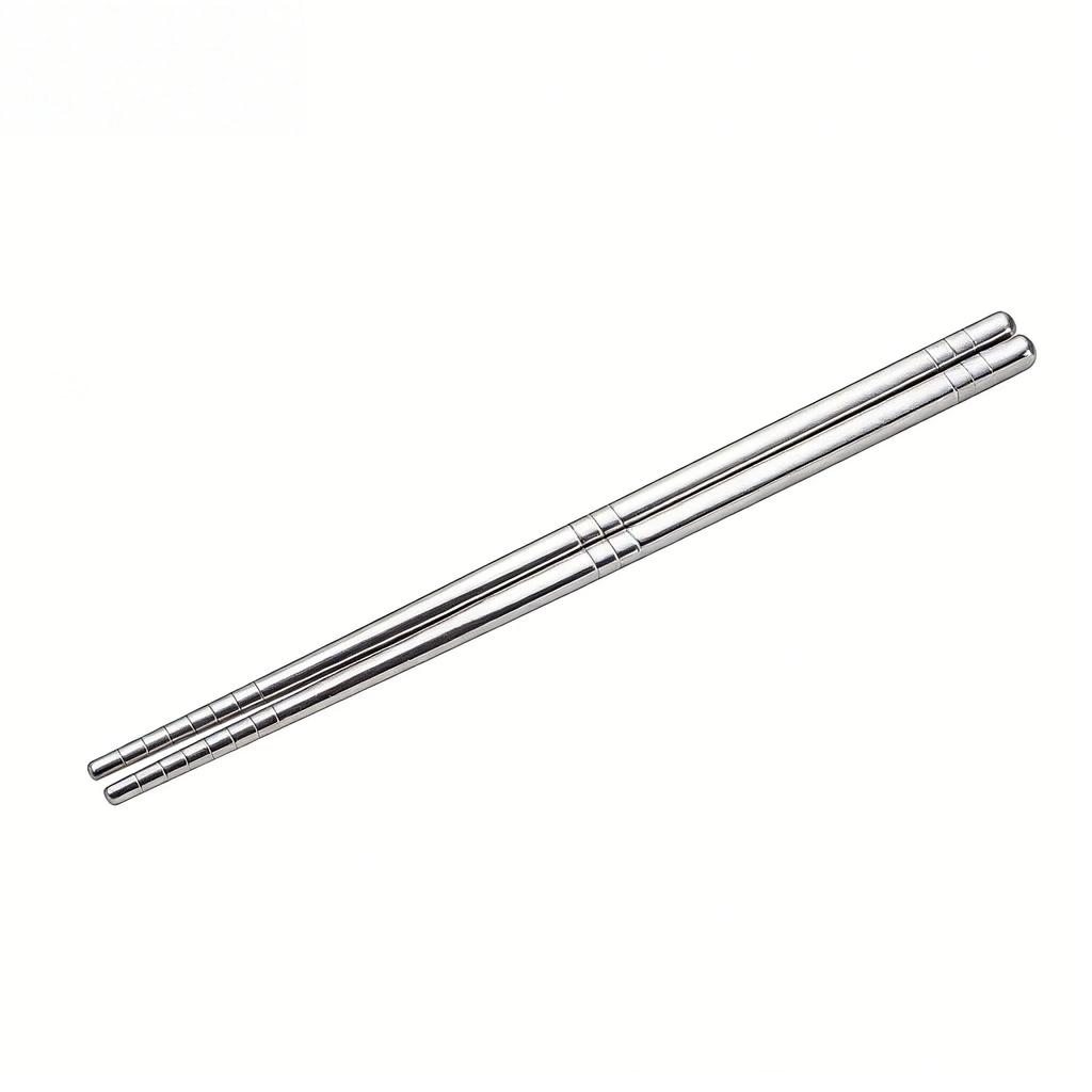 1/2/5 Pairs Non-slip Stainless Steel Sushi Chopsticks Reusable Metal Chopsticks for Asian Food Household Kitchen Tableware Set