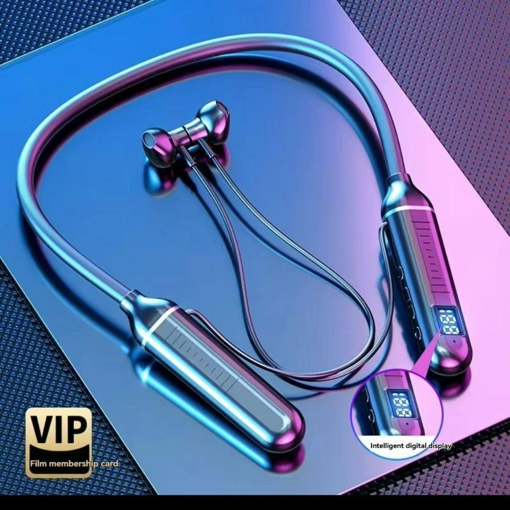 Half In-Ear Neckband Earphones Large Capacity Sports Bluetooth Earphones Wireless Headset Running