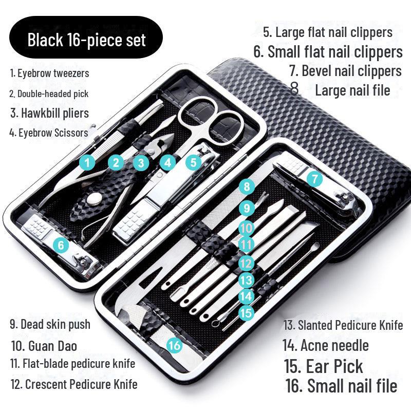 Набор кусачек для ногтей из нержавеющей стали для рук и ног — включает в себя средство для удаления омертвевшей кожи и плоскогубцы Hawkbill.