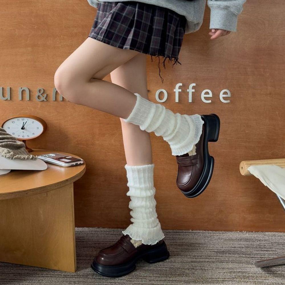 Милые Сладкие Лолиты Вязаные Носки Вязание Теплая Защита для Ног Новые Носки для Ботинок Женщины Девушки
