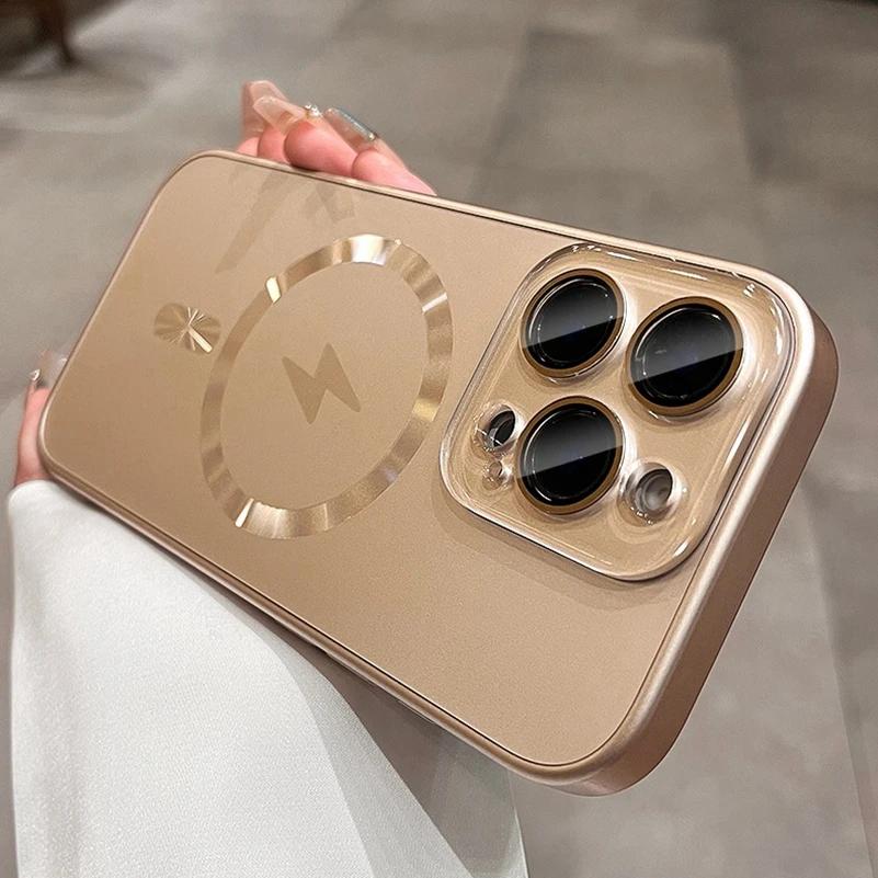 Luxury AG Slim Matte For Magsafe Case for iPhone 11 12 13 14 15 16 17 Pro Max 17 Air Magnetic Wireless Charging Hard PC Cover