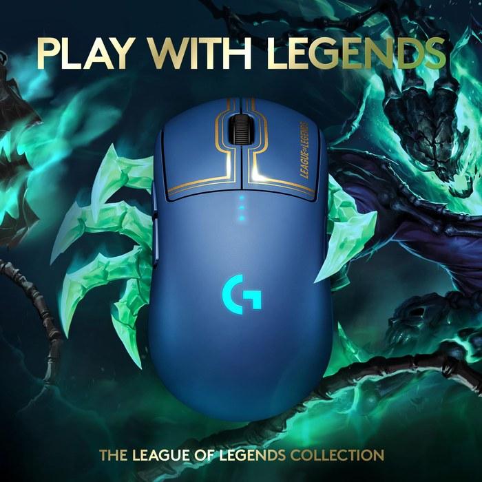 Игровая мышь Logicool G PRO Wireless LoL HERO 25K Sensor LIGHTSPEED Wireless POWERPLAY Зарядка LIGHTSYNC RGB 80г FPS G-PPD-002WLLOL2