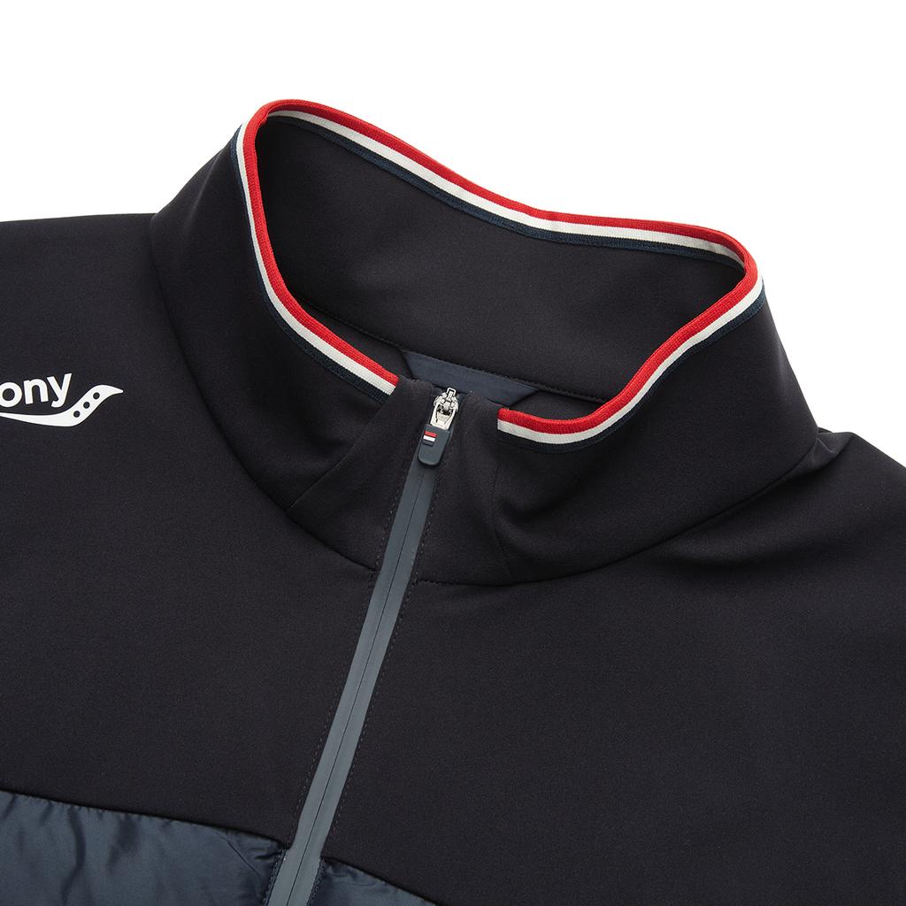 SAUCONY Жилет без рукавов с воротником-стойкой и молнией, Color Block, мужской, SA2269PV21T-BL167
