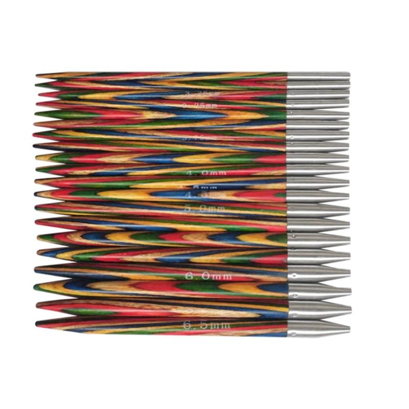 Набор сменных круговых спиц с чехлом и аксессуарами 3 мм-6,5 мм Круговые спицы Инструмент для вязания