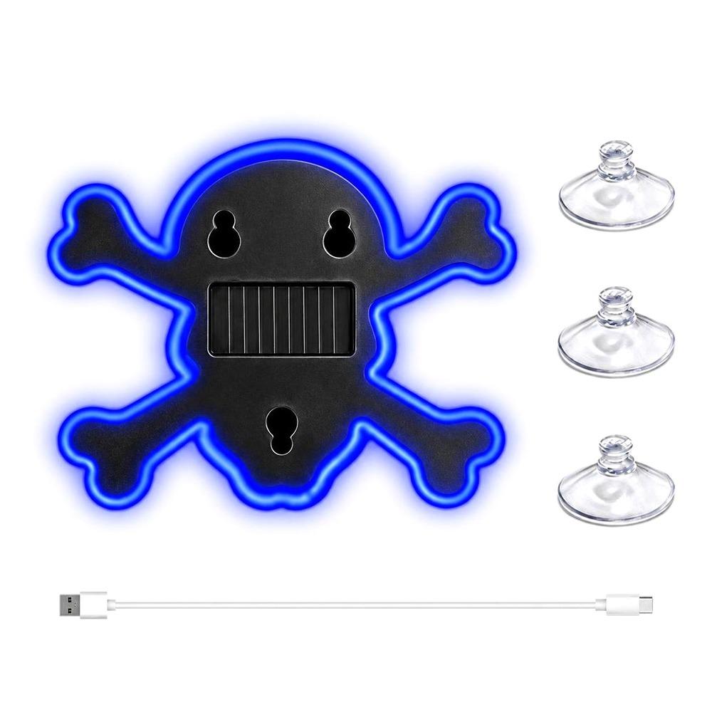 Solar Powered Skull Lamp Multicolor Solar Lamp New Car Window Light Car Window Decor